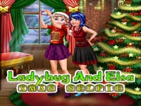 Ladybug And Elsa Xmas Selfie image