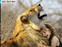 Lion And Girl Jigsaw image